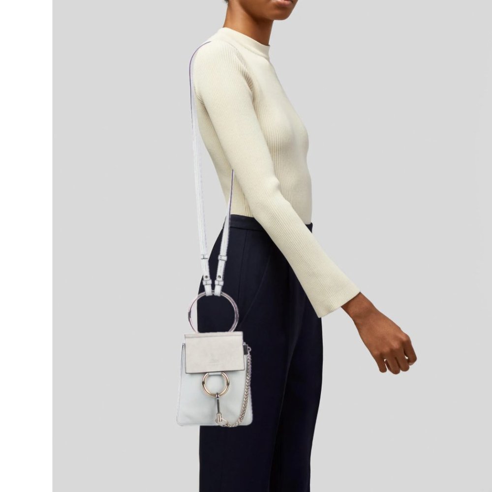 Chloe Mini Faye Bracelet Bag Blue